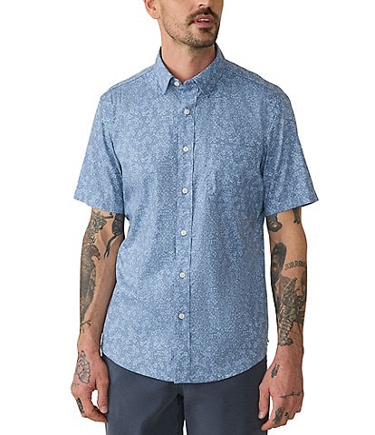 Faherty Movement Performance Short Sleeve Woven Shirt