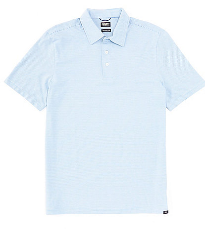 Faherty Movement Thin Stripe Short Sleeve Polo Shirt