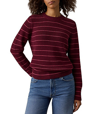 Faherty Northshore Striped Crew Neck Sweater