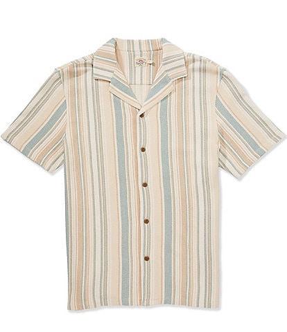Faherty Oasis Short Sleeve Woven Button Front Camp Shirt