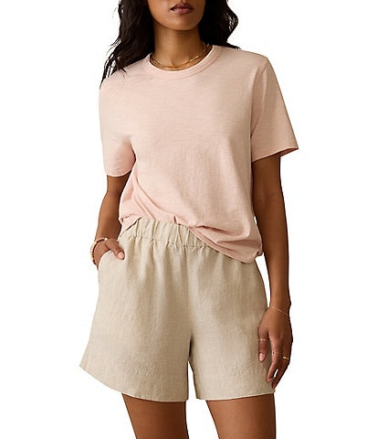 Faherty Organic Cotton Knit Crew Neck Short Sleeve Tee