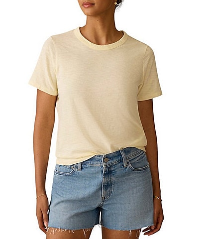 Faherty Organic Cotton Knit Crew Neck Short Sleeve Tee