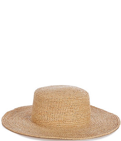 Faherty Packable Raffia Sun Straw Hat