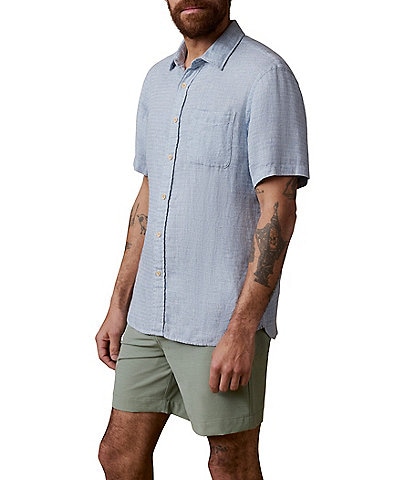 Faherty Palma Linen Short Sleeve Woven Shirt