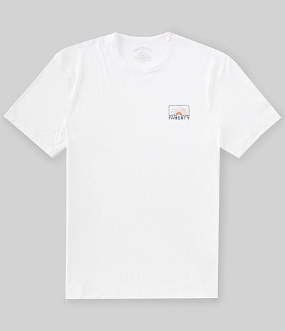 Faherty Shorelite UPF Short Sleeve Small Graphic Logo T-Shirt