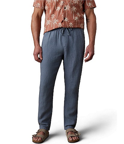 Faherty Slim Fit Linen Drawstring Pants