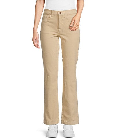 Faherty Soft Stretch Corduroy High Rise Straight Long Leg Pant