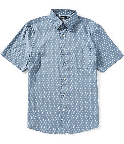 Faherty Stretch Movement Short Sleeve Woven Shirt