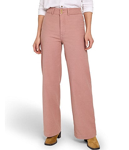 Faherty Stretch Terry Harbor High Waist Wide Leg Pants