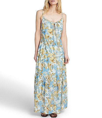 Faherty Sun Chaser Scoop Neck Sleeveless Floral Maxi Dress