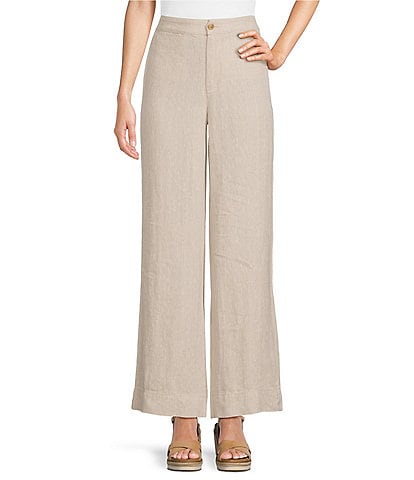 Faherty Sun Strider Linen Wide Leg Pants