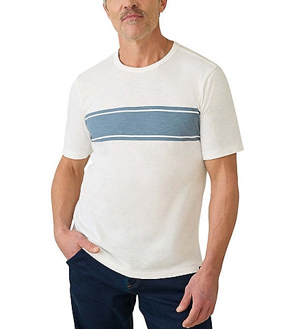 Faherty Sunwashed Chest Stripe Short Sleeve T-Shirt