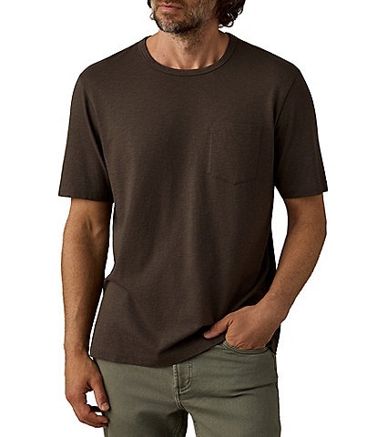 Faherty Sunwashed Organic Cotton Pocket Short Sleeve T-Shirt
