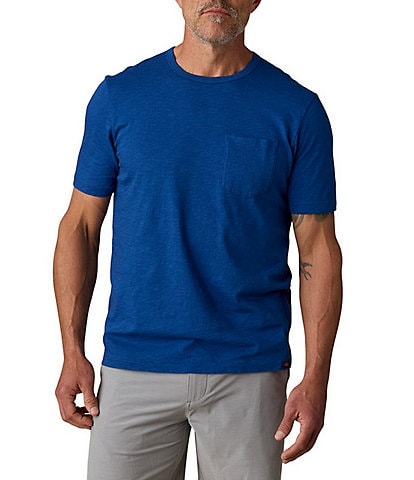 Faherty Sunwashed Organic Cotton Pocket Short Sleeve T-Shirt