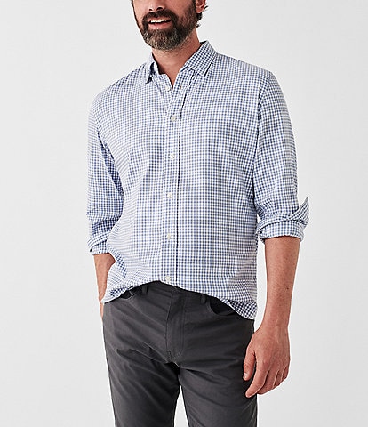 Faherty The Movement Gingham Performance Stretch Long Sleeve Woven Shirt