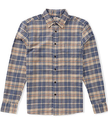 Faherty Timberline Twill Plaid Pattern Long Sleeve Woven Shirt