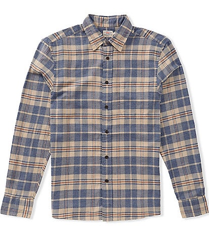 Faherty Timberline Twill Plaid Pattern Long Sleeve Woven Shirt
