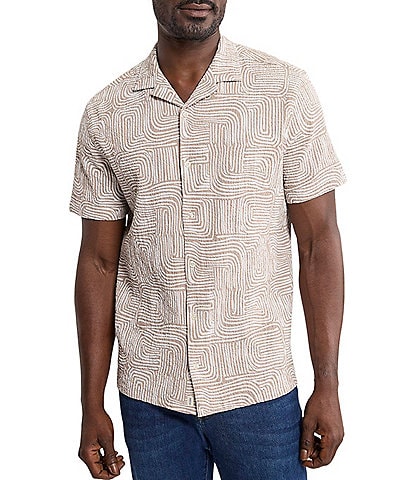 Fair Harbor Short Sleeve Castaway Textured Camp Top