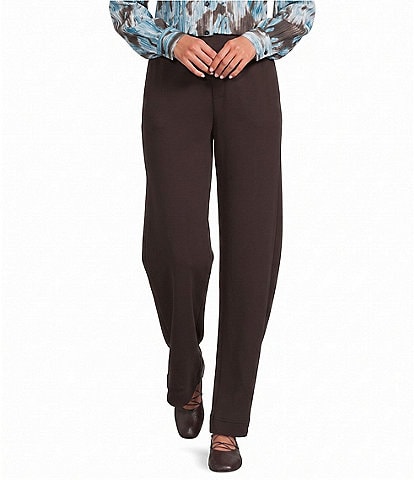Feather Gray Soft Luxe Flat Front Wide Leg Pull-On Pants