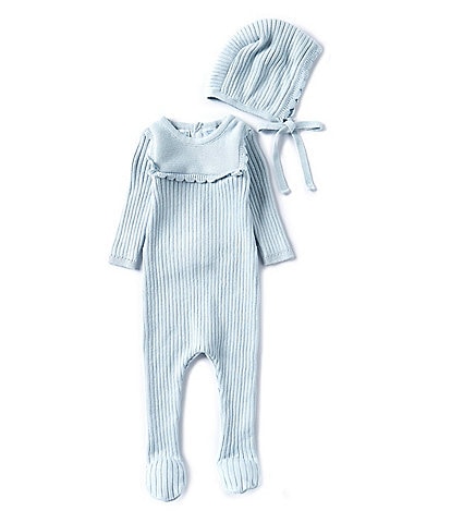 Feltman Brothers Baby Girls Newborn-9 Month Scallop Rib Coverall