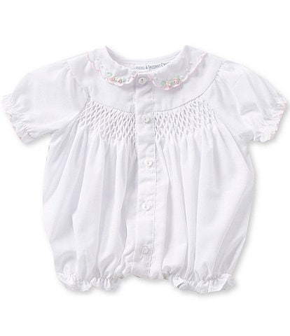 Friedknit Creations Baby Girls Preemie Smocked Bubble