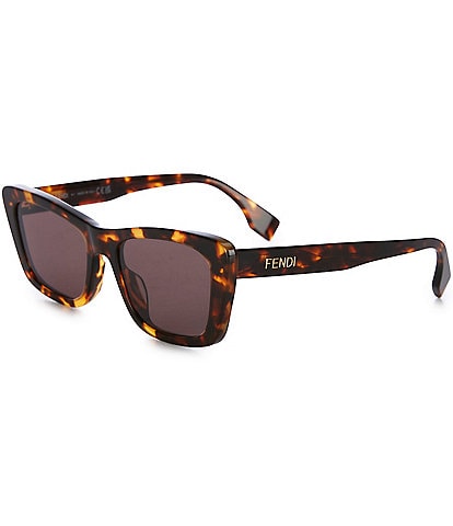 FENDI Unisex Lettering 53mm Geometric Sunglasses