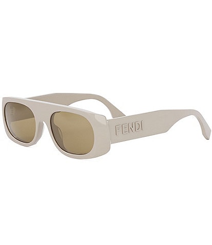 FENDI Unisex Signature 54mm Rectangle Sunglasses