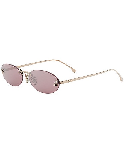 FENDI Women's Fendi First Crystal 54mm Oval Sunglasses