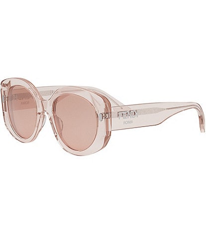 FENDI Women's FENDI Roma 51mm Transparent Round Sunglasses