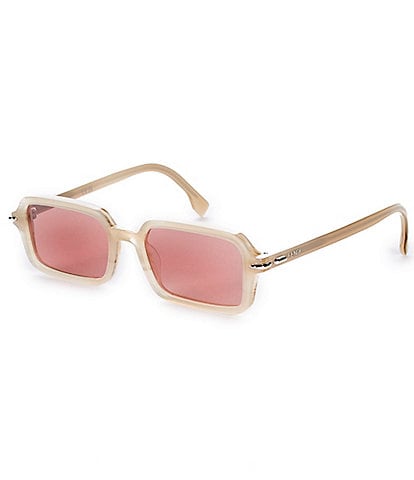FENDI Women's FENDI Selleria 51mm Horn Rectangle Sunglasses