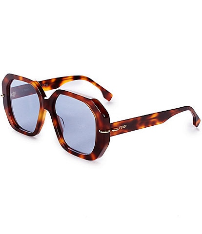 FENDI Women's FENDI Selleria 54mm Havana Square Sunglasses