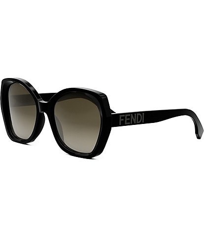 FENDI Women's Lettering 57mm Butterfly Sunglasses