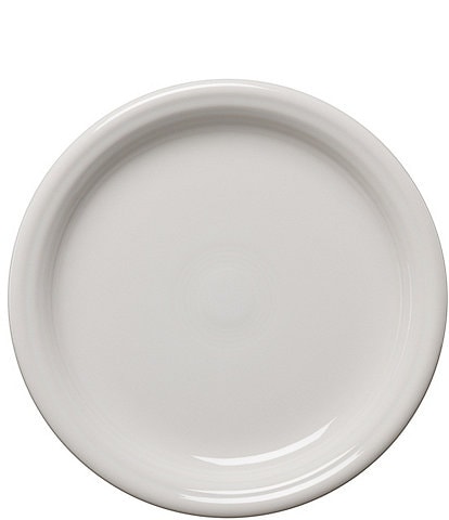 Golden Rabbit Enamelware Solid Textured White Dinner Plates, Set of 4