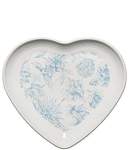 Fiesta Botanical Floral Collection Heart Shaped Plate - 9"