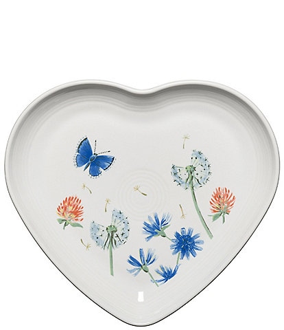 Fiesta Breezy Floral Collection Heart Shaped Plate