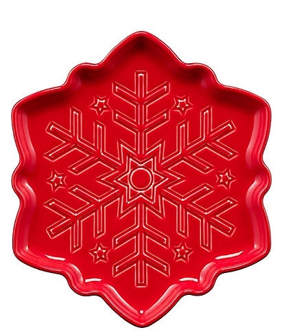 Fiesta Embossed Snowflake Shaped Plate