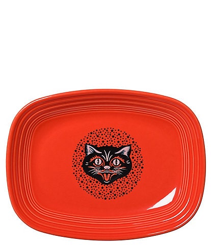 Fiesta Halloween Black Cat Rectangular Platter