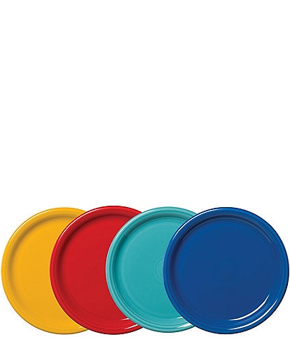 Fiesta Mixed Vibrant Bistro Coupe Dinner Plates, Set of 4