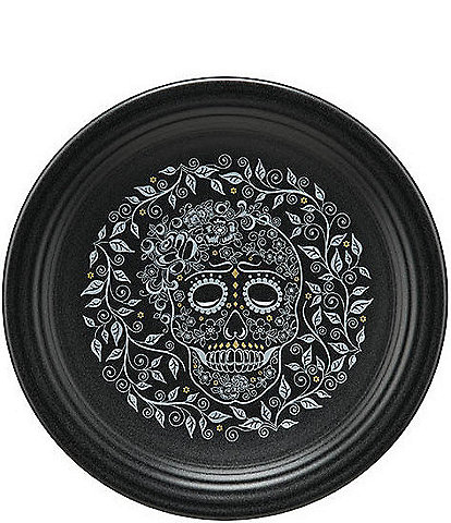 Fiesta Skull & Vine Black Chop Plate