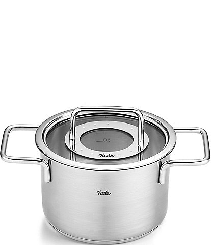 Fissler Pure Collection Stock Pot with Glass Lid- 2.2 Qt.