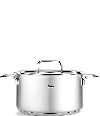 Fissler Pure Collection Stock Pot with Glass Lid, 5.3 qt
