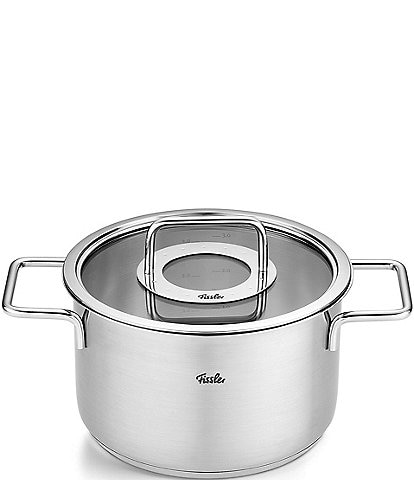 Fissler Pure Collection Stockpot with Glass Lid, 3.2-qt