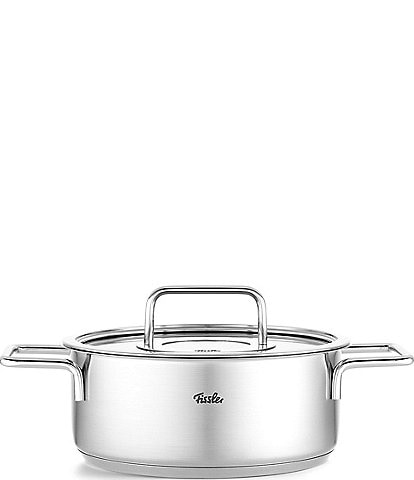 Fissler Pure Rondeau Collection Stock Pot with Glass Lid, 1.6-qt