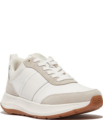 Fitflop F-Mode Flow Leather Suede Fabric Sneakers