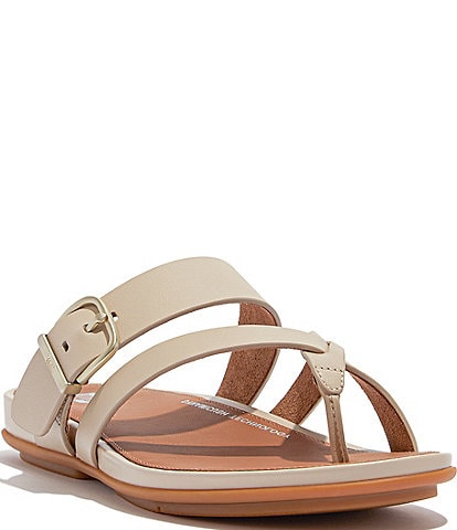 FitFlop Gracie Buckle Leather Strappy Toe Post Sandals