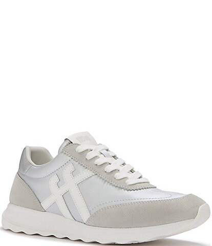 FitFlop Women's Retro-QFF Metallic Fabric and Suede Retro Trainers