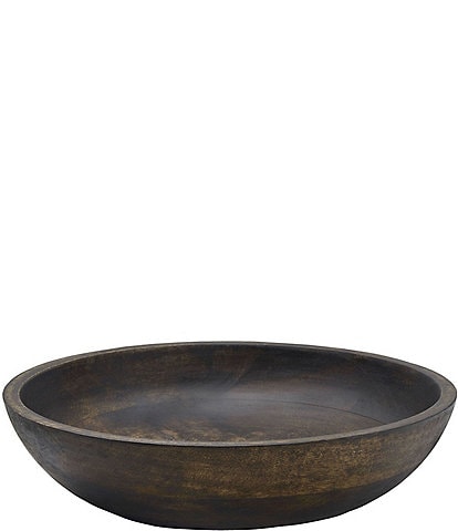 Fitz and Floyd Austin Craft Espresso Brown Large Serving Bowl