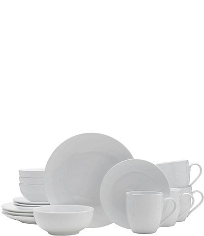 Fitz and Floyd Everyday White Coupe 16-Piece Dinnerware Set