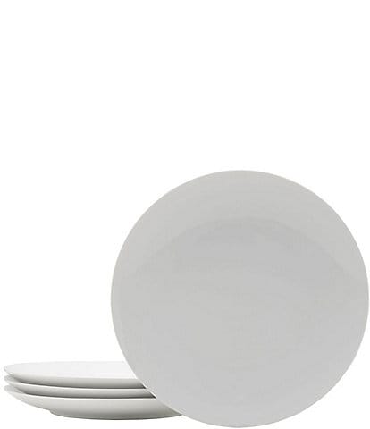 Fitz and Floyd Everyday White Coupe Dinner Plates, Set of 4