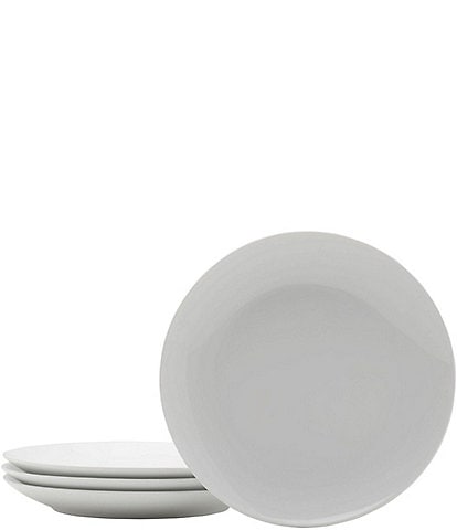 Fitz and Floyd Everyday White Coupe Salad Plates, Set of 4